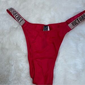 Victoria's Secret Red Panties with Embellished Straps